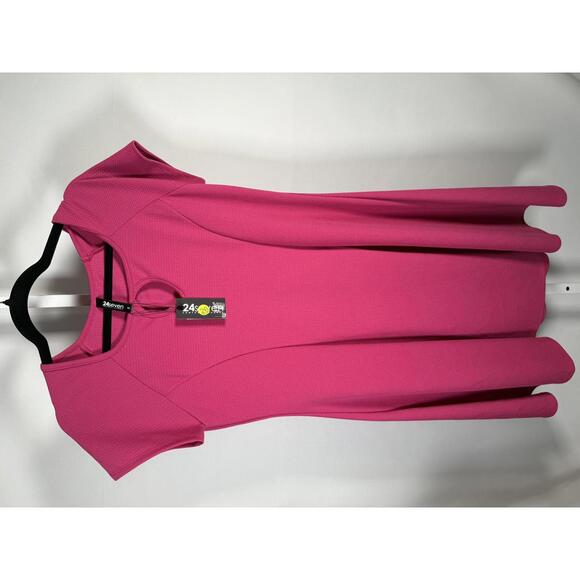 NWT 24seven Comfort Apparel Plus Size Keyhole Neck Dress Size 1X - Picture 3 of 6